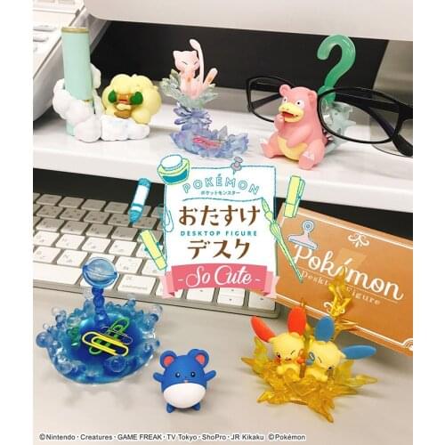 Pokemon Desktop Figure CANDY TOY Pikachu Marill Vulpix Slowbro Sylveon Plusle Minun Whimsicott Cute Action Figure Ornaments