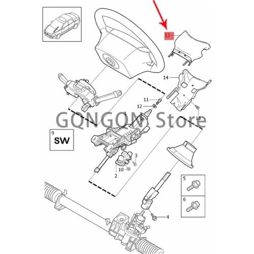CAR combination switch cover 2004-2012vol vov50 s40 c70 c30 cover, power steering pump cover, steering column cover