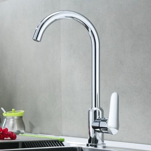 Kitchen Hot and Cold Water Faucet Stainless Steel High Standard Electroplating Wash Basin Wash Basin Faucet