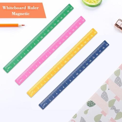 Ruler Magnetic Whiteboard Blackboard Measuring Magnetic Ruler School Supplies Cute Stationery Educational Drawing Straightedge