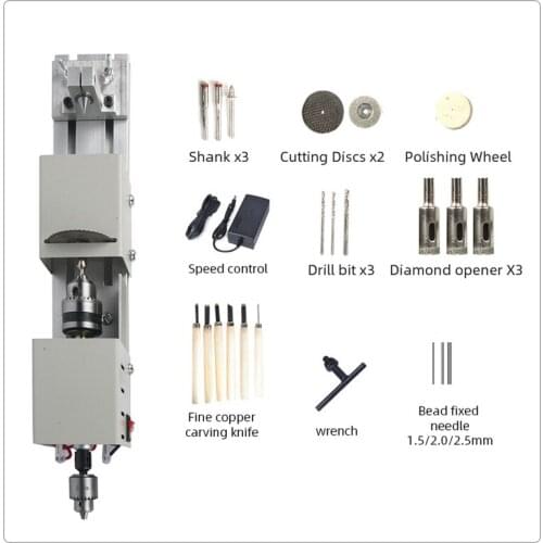 Mini Wood Lathe Machine Woodworking Miniature Buddha Pearl Lathe Grinding Polishing Beads Drilling Drill Machine Used Globally