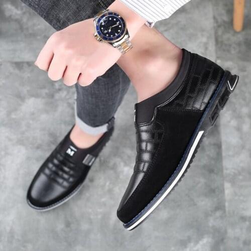 Leather Shoes Mens Leather Spring 2021 New Mens Business Casual Soft-Soled Non-Slip Breathable Sneakers zapatos de hombre