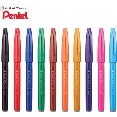 Pentel TOUCH Soft Pen Hand Flower Body English Greeting Card Painted Comic Sketch Brush Office & School Supplies Stationery
