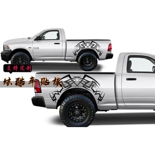Car Sticker FOR Dodge Ram Rebel Car Sticker Lahua Ram 1500 Personality Back Cover Color Strip Ram Ram Sticker