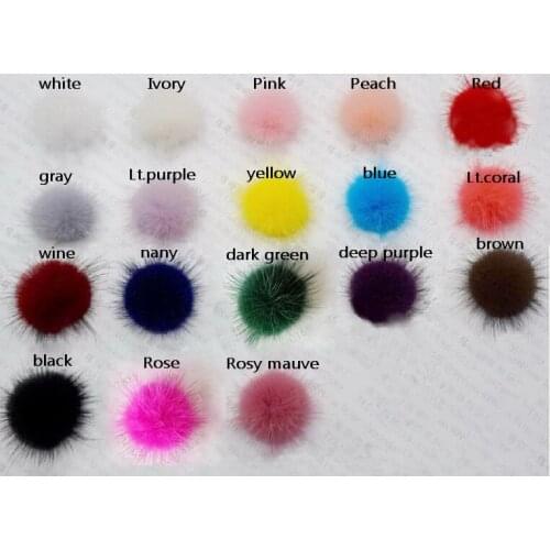 Fur Craft Pompon Ball 3.5 CM Pompom Bobbles ornament accessories for Women Girl Beauty Hair Bows Flower no Hairpins 10pcs GR101