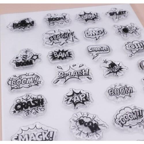 R7RC Boom Silicone Clear Seal Stamp DIY Scrapbooking Embossing Photo Album Decorative