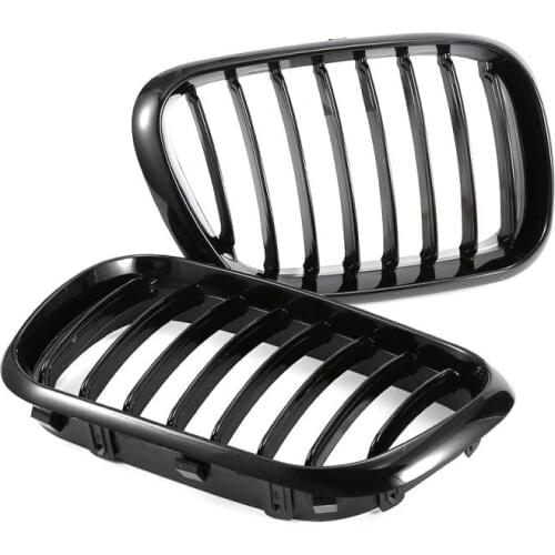Car Front Bumper Grill Pair Replacement Front Kidney Grille For BMW X5 E53 3.0 4.4 4.6 4.8 1999-2003 Front Wide Kidney Grille