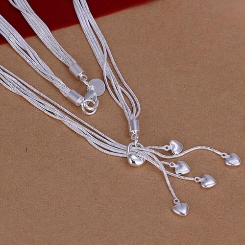 Silver color exquisite noble gorgeous charm fashion women lady wedding lovely Necklace 18 inches Silver jewelry N092