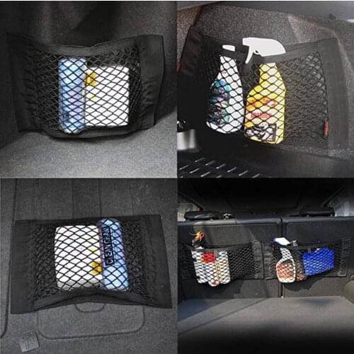 Car Rear Trunk Seat Net Storage Bag Pocket For SEAT Altea Toledo MK1 MK2 Ibiza Cupra Leon Cupra For Skoda Fabia Rapid octavia