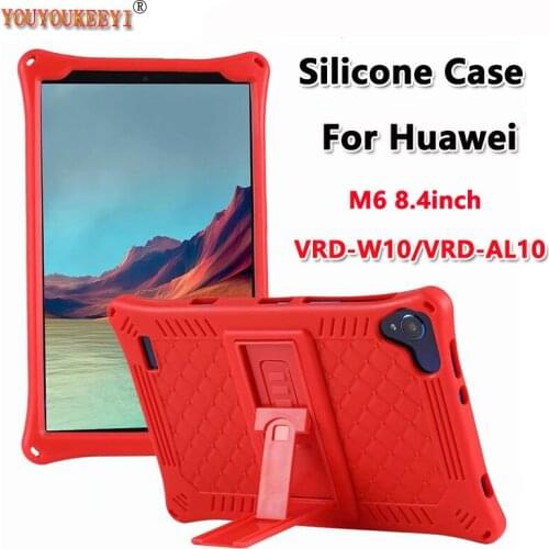 High quality Silicone Case Stand cover For Huawei M6 8.4 inch tablet All-inclusive side drop resistance For VRD-W10/VRD-AL10