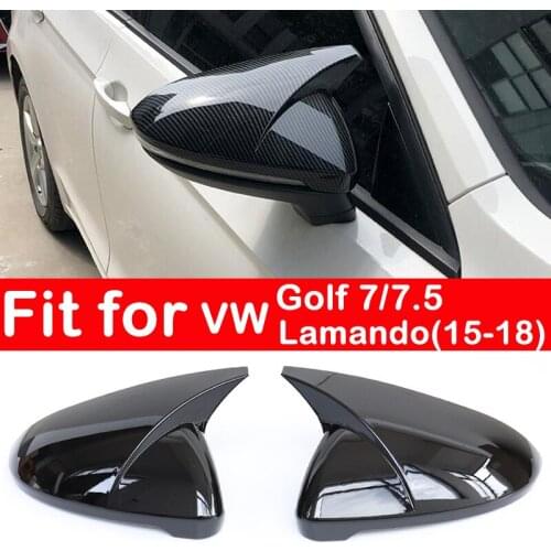 Car styling Door Side Wing Rearview Mirror Cover Sticker Trim For Volkswagen VW golf 7/7.5 Lamando (15-18) Auto Parts