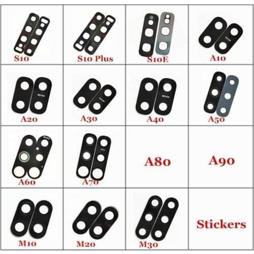 100x Rear Back Camera Glass Lens with Stickers For Samsung Galaxy A10 A20 A30 A40 A50 A60 A70 A80 A90 M10 M20 M30 S10 Plus S10E