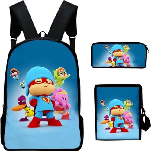 Pocoyo Backpack for Baby Boys Girls School Bags Children Lovely Cute Cartoon Pencil Handbag Kindergarten Children Birthday Gift