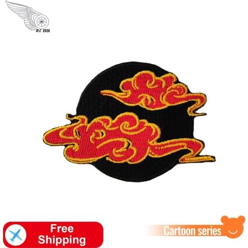 Anime Cloud Inspired Japanese Patches Embroidery Sew on for Clothes Jackets Diy Ironing Badges Cartoon Stickers Free Shipping