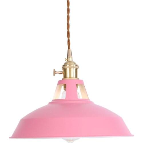 Iron Pink LED Pendant Lamp Fixture For Kids Room Kitchen Hanglamp With Switch Modern Nordic Pendant Lights Luminaire Suspension