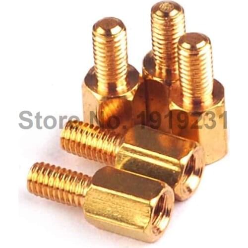 10PCS/LOT 6+6 Copper Pillars Height M3 (Thread 6 mm)