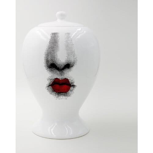 A 14x22CM Vase Decor Flower Pot European Ceramic Decorative Large Sealing Vase Home Decoration Accessories Christmas