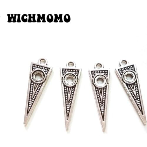 2019 Fashion 29*9mm 15pieces/bag Retro Zinc Alloy Triangle Charms Pendant for DIY Earrings Necklace Jewelry Accessories