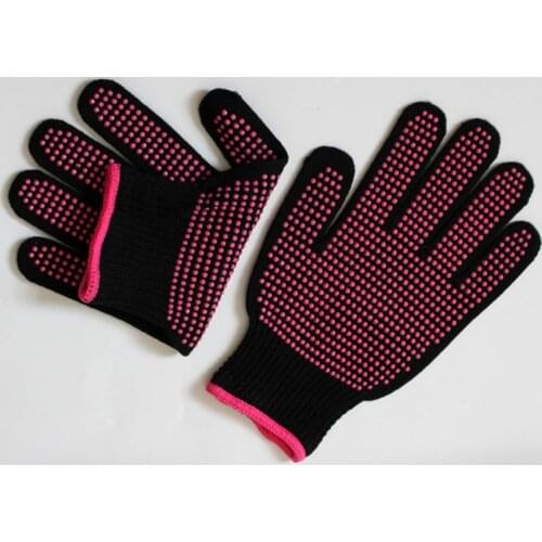 300 Centigrade Heat Resistant BBQ Gloves Cotton Silicone Non-Slip Hair Styling