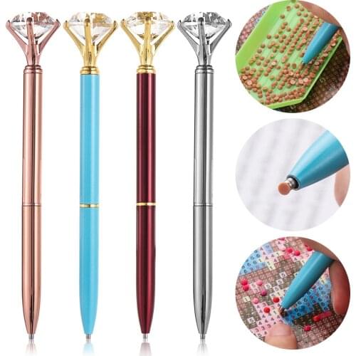 5 Diamond Crown Point Drill Pens Diamond Painting Pen Crystal Cross Stitch Embroidery Accessories DIY Craft Nail Art Tool