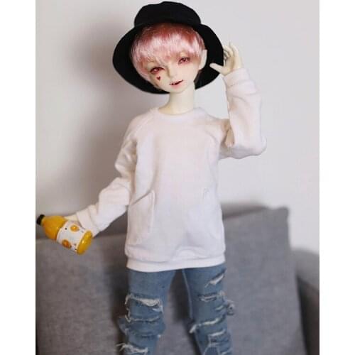BJD Doll clothes suitable for 1-31-4 uncle white pocket sweater doll accessories