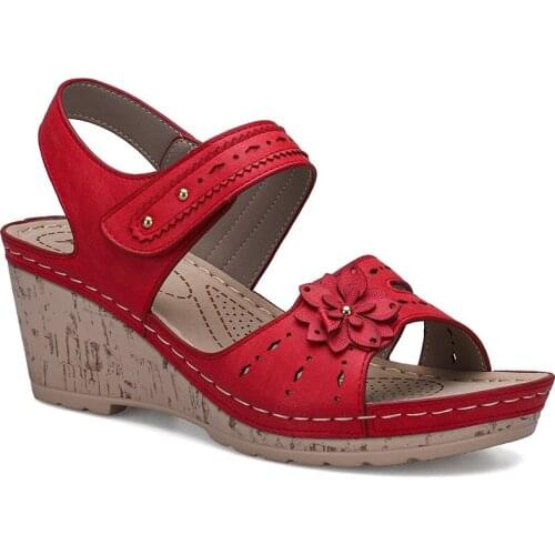 Sweet Women Wedges Sandals Flats OL Office Lady Work Shoes Summer Flowers Hollow Out Comfortable Platform Sandals High Heels