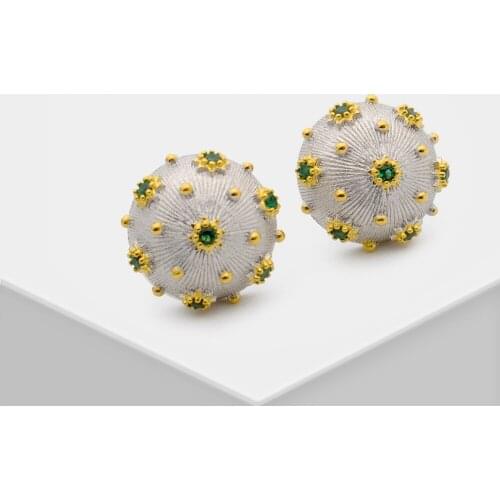 Amorita boutique Elegant zircon stud earrings set in vintage court palace style
