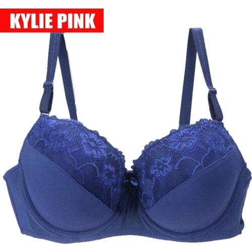 Sexy Lace Womens Bras Plus Size Adjust Straps Floral Thin Bra Lingerie 100E Female Plunge Push Up Cotton Wired Bust Underwear