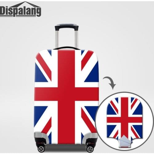 Dispalang National Flag Printing Travel Luggage Cover For 18-32 Inch Case On Suitcase Womens Mens Elastic Dust Rain Bag Covers