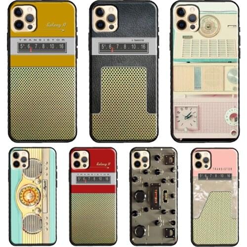 RETRO VINTAGE RADIO Soft Case For iPhone 12 Pro Max Mini X XR XS Max SE 2020 8 7 Plus 11 Pro Max Phone Cover