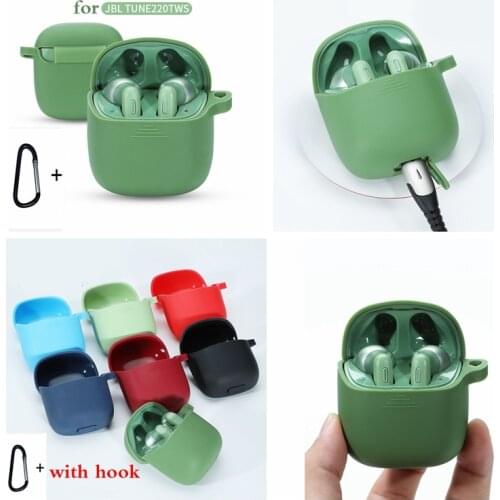 Non-slip Protect case for JBL tune 220 Case Solid color Silicone Wireless Bluetooth Earphones Cover for jbl 220 225 case