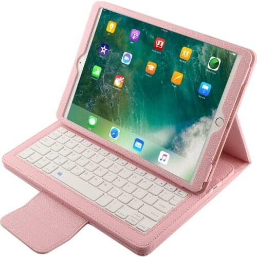 For iPad Pro 10.5 2017 2 in 1 Folio Smart Magnetic PU Leather Protective Stand Case Cover+Detachable Wireless Bluetooth Keyboard