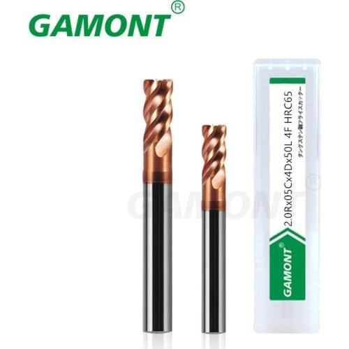 GAMONT Milling Cutter Alloy Coating Tungsten Steel Tool Cnc Maching Hrc65 Corner Roughing Top Milling Cutter Kit Machine Endmil