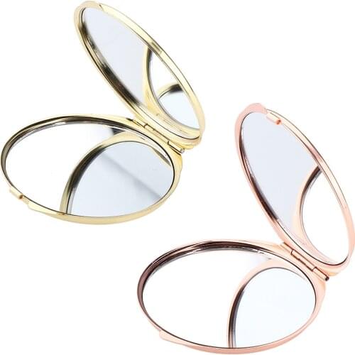 Compact Makeup Mirror Cosmetic Magnifying Round Pocket Make Up Mirror for Purse Travel Bag Home Office Mirror