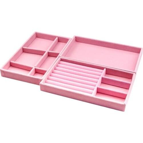 Jewelry Storage Tray Display Jewel Holder Stand Bracelet Necklace Ring Storage Box Showcase Drawer Jewelry Organize