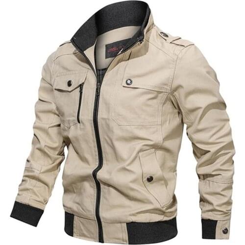 2020 Military Jacket Men Spring Autumn Windbreaker Pilot Coat Army Men Bomber Jackets Cargo Flight Otton Jacket Male Clothes New