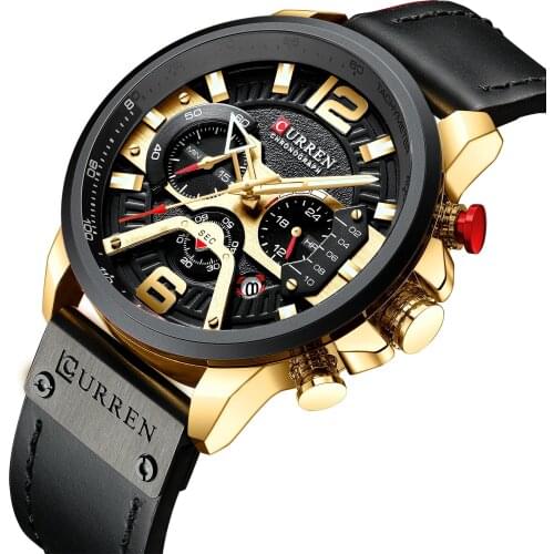 Men Watch Luxury Wristwatch Leather Wristwatch Phase Calendar Waterproof Watch for Men Luxury Fashion Relogio Masculino