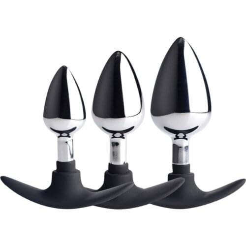 Stainless Steel Metal Anal Plug Anchor Strap on Butt Plug Prostate Massager Anal Dilator Adult Sex Toys for Couples Anal Ball