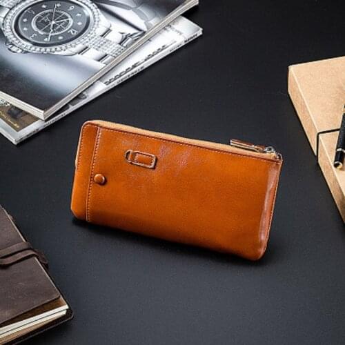 New Soft Leather Unisex Fashion Multifunctional Zipper PU Wrist Wallet