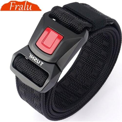 FRALU Official Genuine Tactical Belt metal Buckle Military Belt Soft Real Nylon Sports Accessories