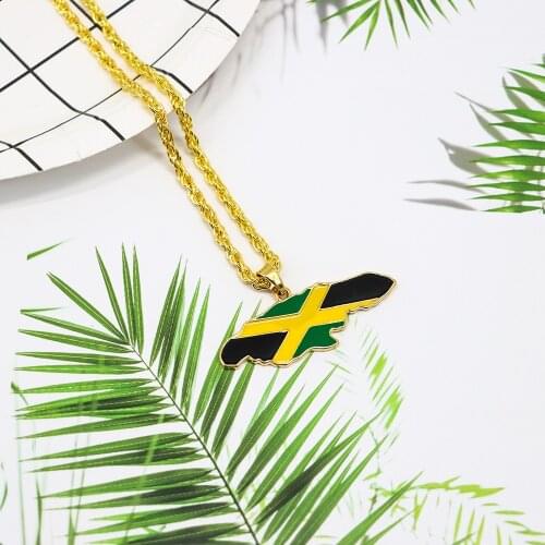 HORNET Gold Color Metal Chain Necklace with Jamaica Element Pendant for Men Women Smoker Smoking & Tobacco Accessories