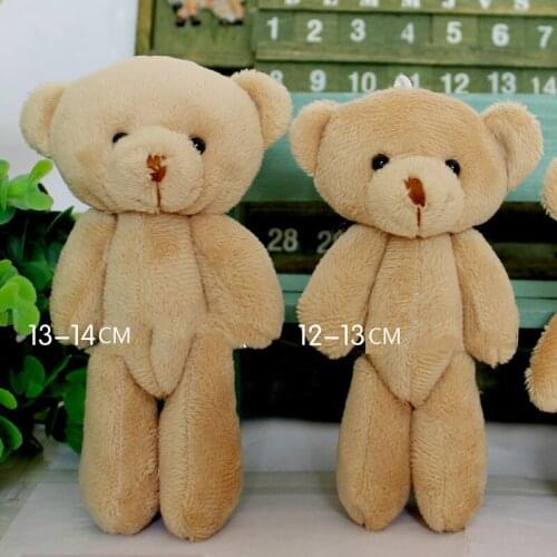 New Arrival 12 pieces/lot 3 Sizes Mini Bear Dolls Plush Stuffed Toys,Girls Birthday Gift Small Pendant,Stuffed Plush Animals