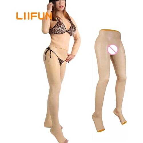 Liifun Realistic Silicone Fake Vagina Panties Butt Hip Enhancer Panty for Crossdresser Drag Queen Cosplay Sexy Pussy Underwear