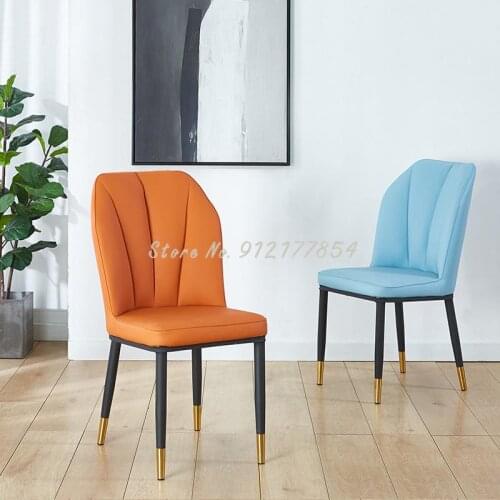 Nordic dining chair home modern minimalist light luxury chair backrest stool leisure dining table and chair nail makeup chair