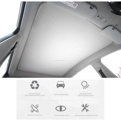 For Tesla Model Y Car Sunroof Sunshade Net Auto Accessories UV Heat Insulation Blind Shading Skylight Protective Cover