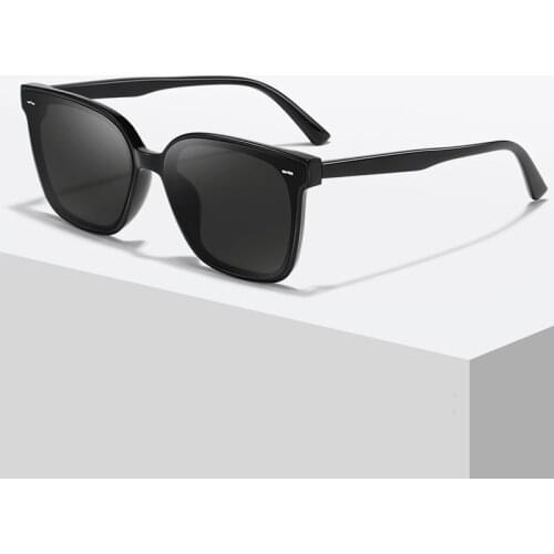 Elbru TR90 Large Square Frame Sunglasses Fashion Retro Sandy Beach Travel Shopping Drive Sunscreen Sunshade Sunglasses UV400