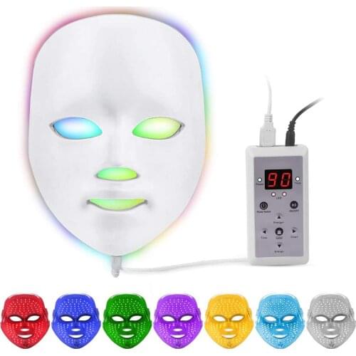 7 Color LED Facial Mask Micro-current LED Photon Mask Remove Wrinkle Acne Skin Rejuvenation Lifting Tighten Face Beauty Machine