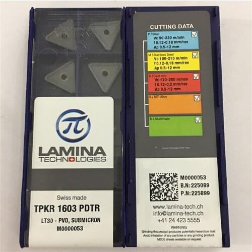 TPKR1603PDTR LT30 100% Original LAMINA carbide insert with the best quality 10pcs/lot free shipping