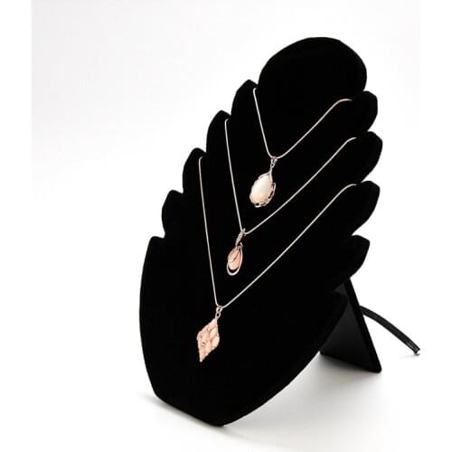 Suede Flame Board Necklace Display Stand Women Jewelry Organizer Storage Rack Wholesale Dropshipping