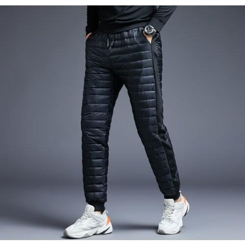 Winter 90% White Duck Down Pants for Men & Women Quality Slim Waterproof Couples Snow Pants Warm Down Padded Trousers PT-486